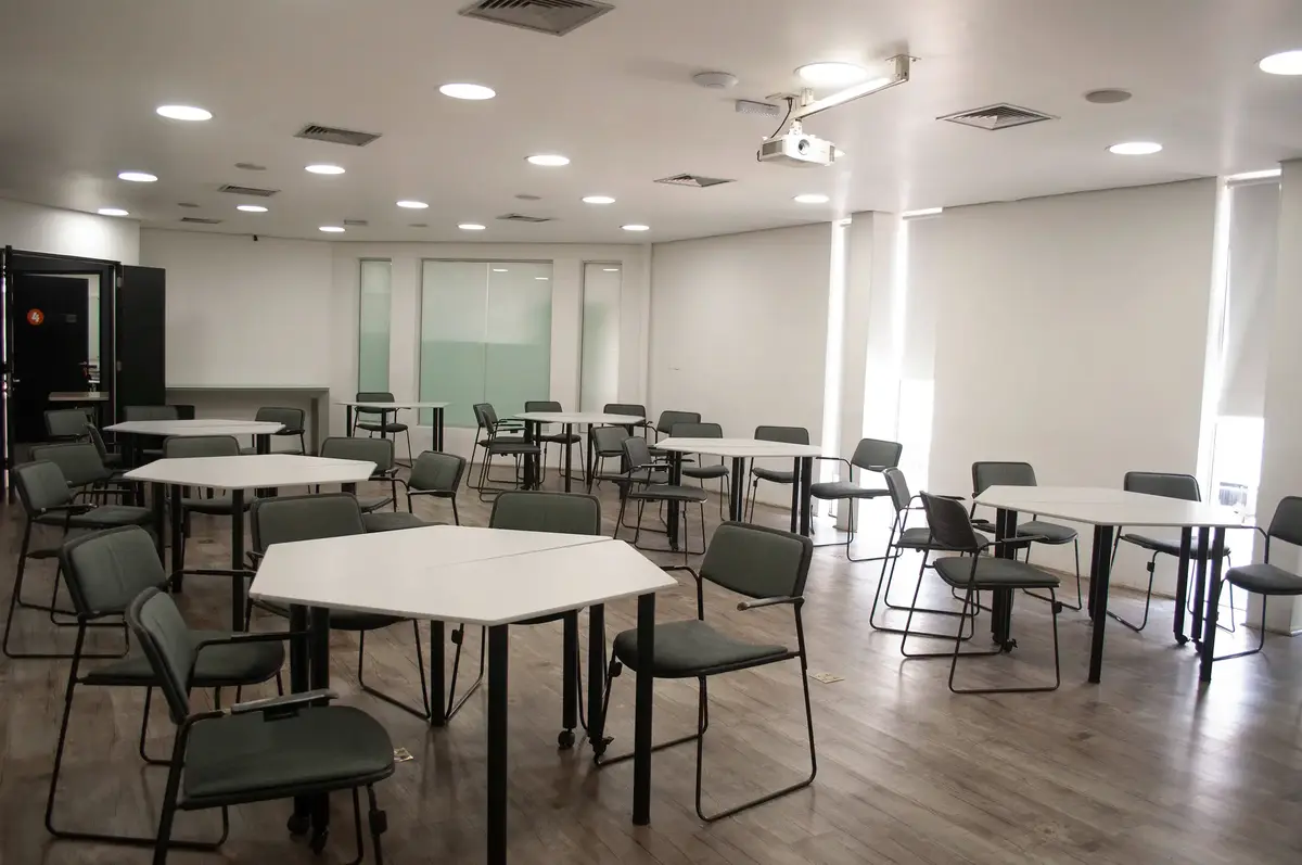 Sala para treinamento na Stationct, Vila Olímpia, São Paulo